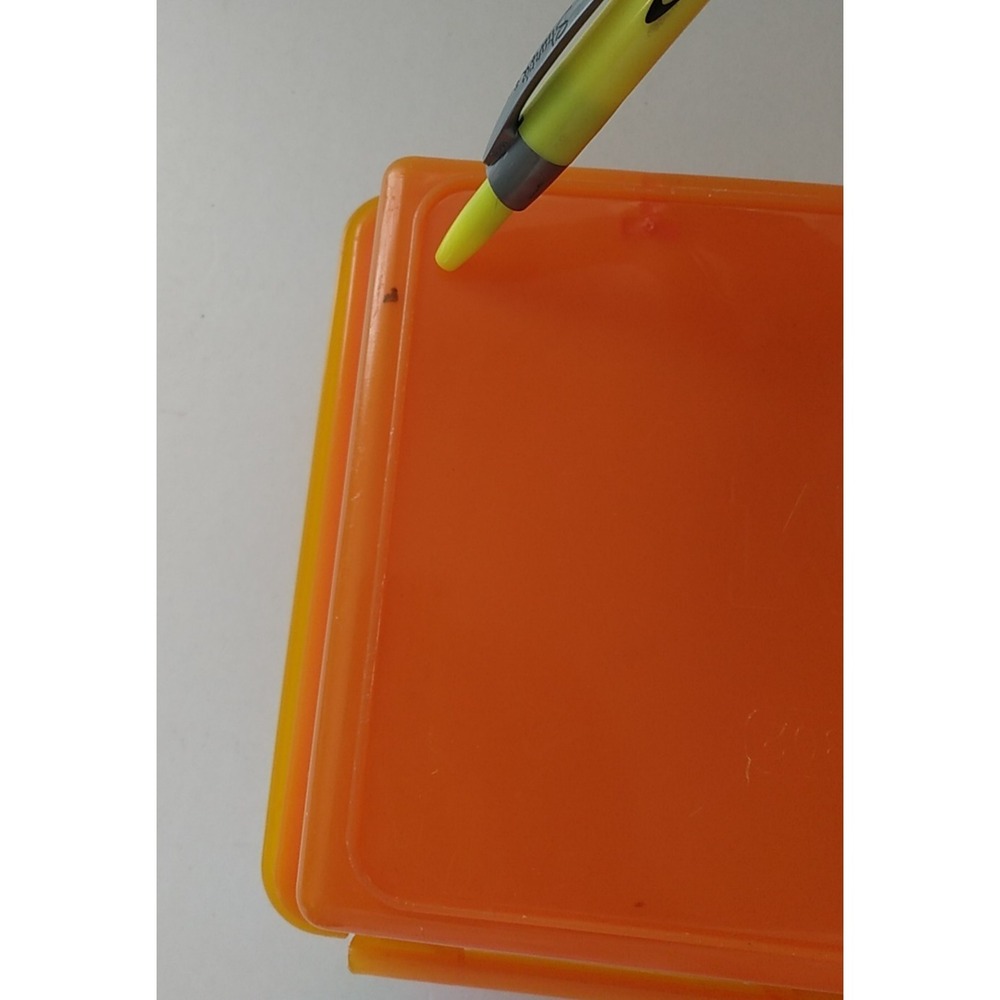 Vintage IBM Plastic Box Computer Storage Orange Rare - Picture 15 of 15
